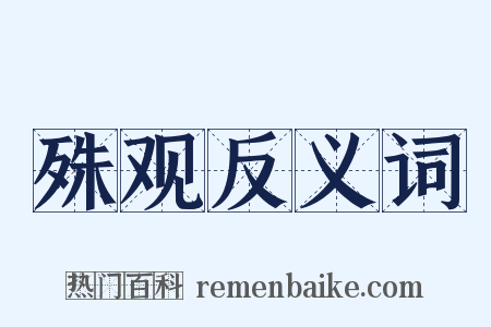 殊观反义词是什么意思的图片